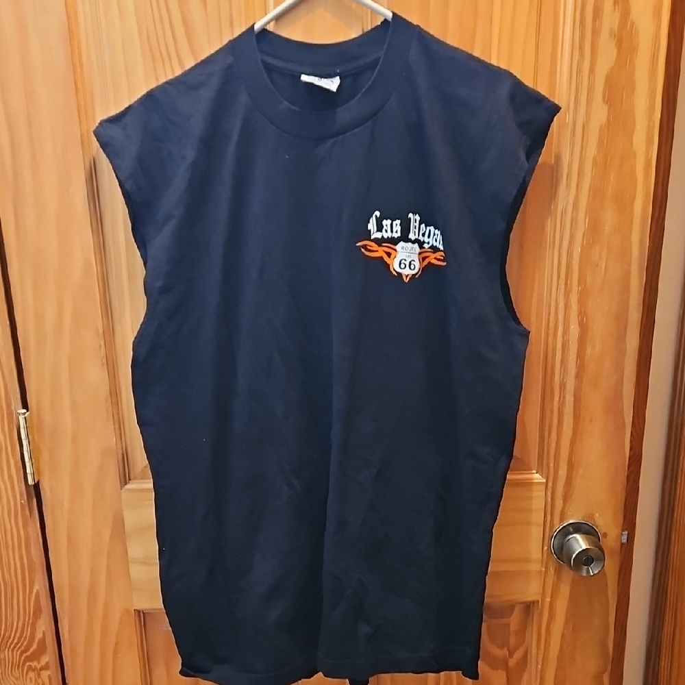 Black Las Vegas Route 66 Sleeveless Shirt